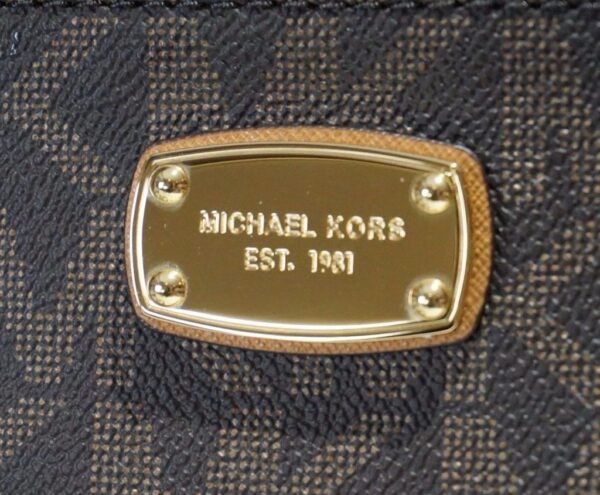 NWT MICHAEL KORS KELLEN MEDIUM Satchel Crossbody Bag BROWN/ACORN MK PVC $378 Buy Online 