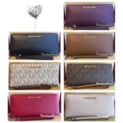 NWT MICHAEL KORS LEATHER OR PVC JET SET TRAVEL CONTINENTAL WALLET IN VARIOUS Buy Online 