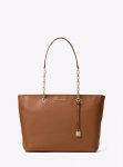 NWT MICHAEL KORS Mercer Chain-Link Leather Tote Color Luggage Buy Online 