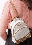 NWT Michael Kors Abbey XS Studded Mini Backpack Crossbody MK Vanilla Signature Buy Online 
