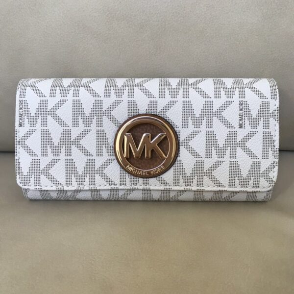 NWT Michael Kors Fulton Flap Continental Leather PVC Wallet Various Color Buy Online 