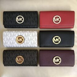 NWT Michael Kors Fulton Flap Continental Leather PVC Wallet Various Color Buy Online 