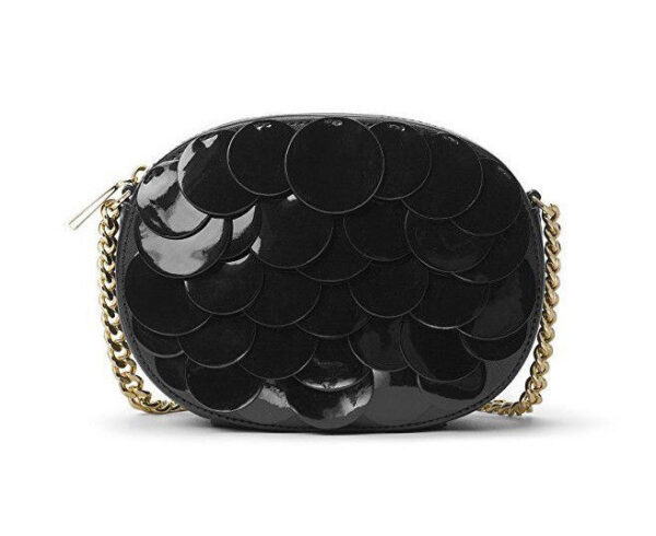 NWT Michael Kors Ginny Sequins Medium Messenger Crossbody Black Leather Buy Online 