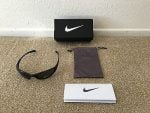 Nike Men’s Sunglasses Tarj Sport Black EVO178 Max Optics Lenses New w/Tags Box Buy Online 