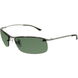 Ray-Ban Men's RB3183 RB3183-004/71-63 Silver Semi-Rimless Sunglasses Buy Online 