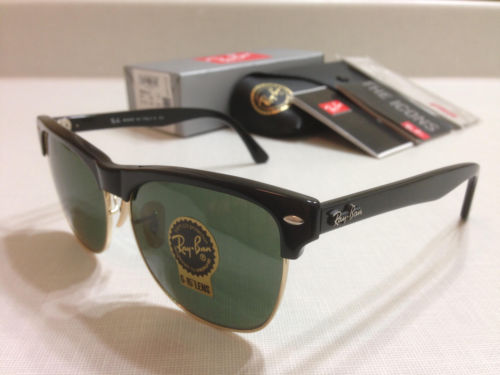 Ray-Ban RB4175 877 CLUBMASTER OVERSIZED SHINY BLACK/Classic Green Lens 57 mm Buy Online 