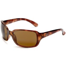 Ray-Ban Women's Polarized Highstreet RB4068-642/57-60 Brown Wrap Sunglasses Buy Online 