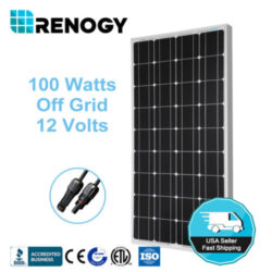 Renogy Best Seller 100 Watt Solar Panel 12 Volt Monocrystalline W/ MC4 Connector Buy Online 
