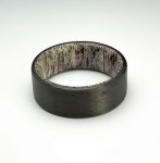 Ring - Carbon Fiber Ring with Elk antler liner, Men's Wedding Band Buy Online 