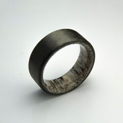 Ring - Carbon Fiber Ring with Elk antler liner, Men's Wedding Band Buy Online 