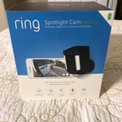 Ring Spotlight Cam Battery Wireless Outdoor Security Camera & Spotlight - BLACK Buy Online 
