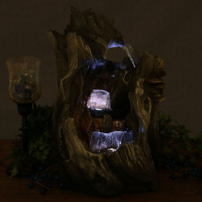 Sunnydaze Cascading Caves Waterfall Tabletop Fountain with LED - 14 Inch Tall Buy Online 