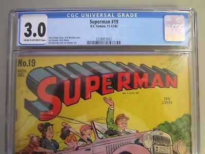 Superman #19 CGC 3.0 Comic Book  1942 Buy Online 