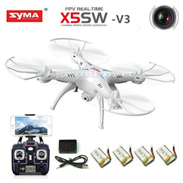 Syma X5SW-V3 Wifi FPV RC Drone Quadcopter 2.4Ghz 6-Axis Gyro with Headless Mode Buy Online 