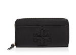 TWO LEFT NWT Tory Burch Harper Leather Continental Wallet Zip Clutch Black $195 Buy Online 