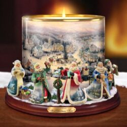 Thomas Kinkade Bradford Exchange It's Christmas Time Candle Holder Centerpiece Buy Online 