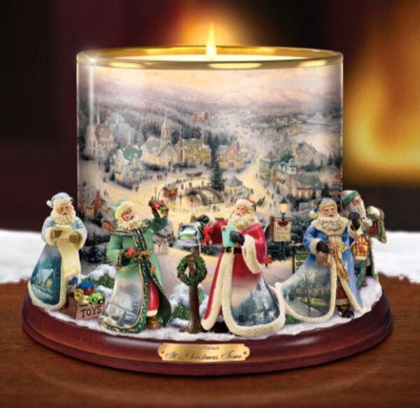 Thomas Kinkade Bradford Exchange It's Christmas Time Candle Holder Centerpiece Buy Online 