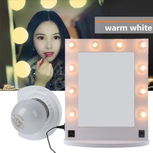 White Vanity Lighted Hollywood Makeup Mirror Stage Beauty Mirror +Lighted Dimmer Buy Online 