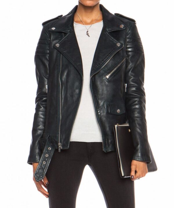 Women Leather Jacket Black Slim Fit Biker Motorcycle lambskin Size S M L XL XXL Buy Online 