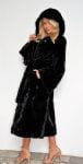 Women Lining Black Faux Parka Coat Winter Warm Long Thick Jacket Hooded Outdoor Buy Online 