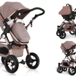 3in1 Luxury Baby Stroller with Car Seat For Newborn High View Folding Carriage. Buy Online 