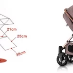 3in1 Luxury Baby Stroller with Car Seat For Newborn High View Folding Carriage. Buy Online 