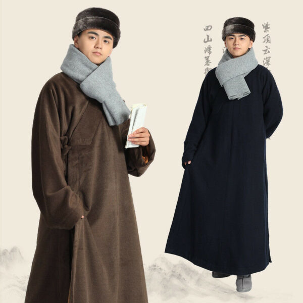 5 Color Winter Warm Double Velvet Robe Buddhist Meditation Shaolin Kung Fu Gown Buy Online 