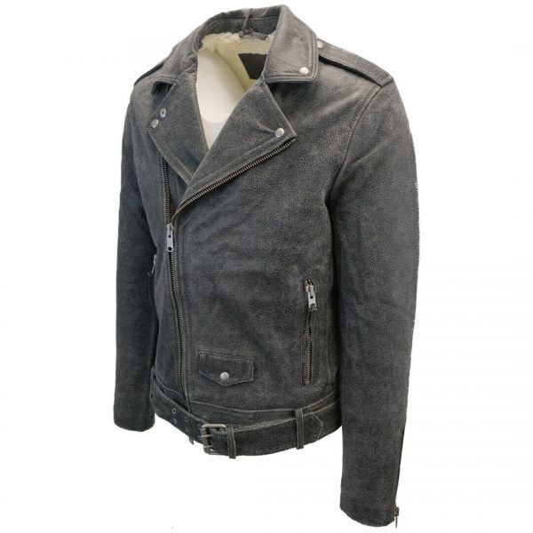 All Saints Men's Black Arashi Biker Leather Jacket (Retail $585) Medium Buy Online 
