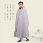 Hooded Cape Warm Cotton Lining Buddhist Meditation Monk Cloak Long Robe Gown Buy Online 