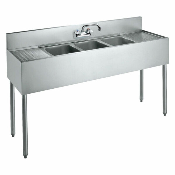 Krowne 60" Convenience Store Sink, 3 Compartments, CS-1860 Buy Online 