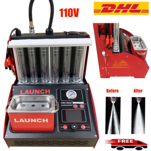 Launch Petrol Injector Ultrasonic Cleaner&Tester Fit Cars&Motor To 6 Cylinders Buy Online 