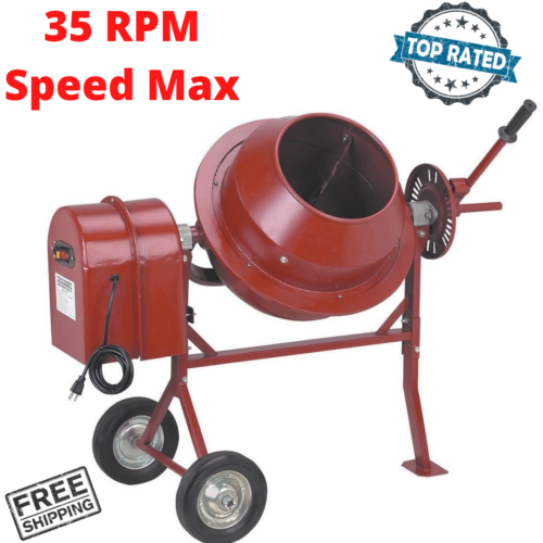 Portable Cement Mixer Concrete Use For Small Construction Works 1-1/4 Cubic Ft. Buy Online 