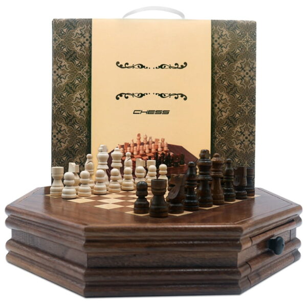 Boutique Chess Set Handwork Solid Wood Coffee Table Walnut Drawer Style Storage Pieces Professional Chess Child Gift Board Games New 2021 Chess Game Buy Online 