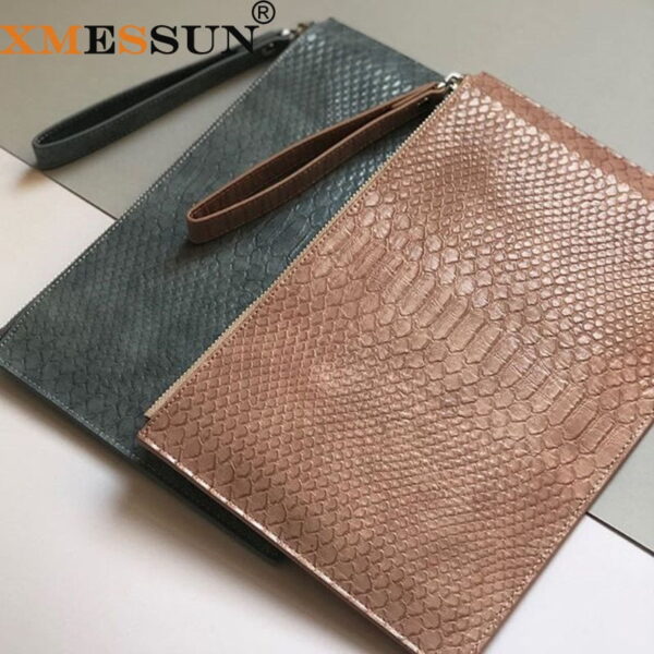2021 New Customized Letters Python Leather Clutch Handbag Women Laptop Bag For Macbook Pouch Bag With Wristlet Buy Online 