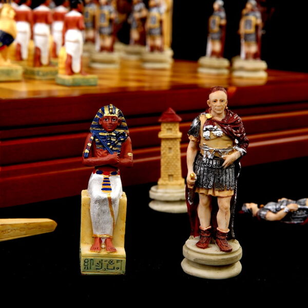 Chess Set Theme of Egypt Rome War Chess Sets  Resin Chess Pieces Wooden Board Game Chess Set Luxury Themed Chess Buy Online 