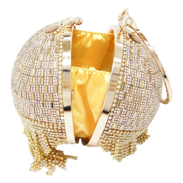 Golden Diamond Tassel Women Metal Crystal Clutches Evening Bags Wedding Bag Bridal Shoulder Handbag Wristlets Clutch Purse Buy Online 