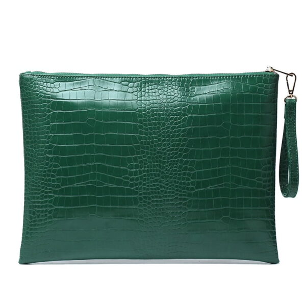Women Large Leather Clutch Pouch Crocodile Ostrich Envelope Wristlet Bag Fashion Python Laptop Bag For Macbook Pouch Bag Buy Online 