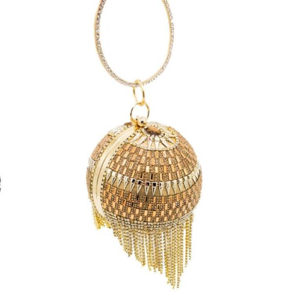Golden Diamond Tassel Women Metal Crystal Clutches Evening Bags Wedding Bag Bridal Shoulder Handbag Wristlets Clutch Purse Buy Online 