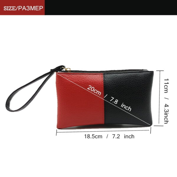 2021 Black & Red Men Women Wallets PU Leather Bag Zipper Clutch Coin Purse Phone Wristlet Portable Long Shopping Handbag (Black  Red) Buy Online 