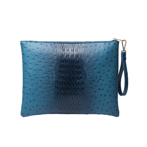 Fashion Large Gray Python Laptop Bag Zipper Clutch Pouch Bag Crocodile Ostrich Envelope Wristlet Purse Bag Buy Online 