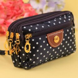 Fashion Women Wallets Small Handbags Canvas Dot Lady Zipper Moneybags Clutch Coin Purse Pocket Wallet Cards Holder Wristlet Bags Buy Online 