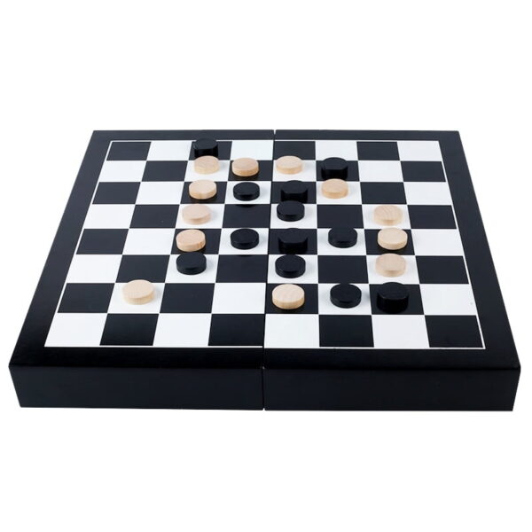 2021 Hot Hight Quality Solid Wooden Folding Large Chess&Checkers Set Black Chessboard Entertainment Board Game Children Gift Buy Online 