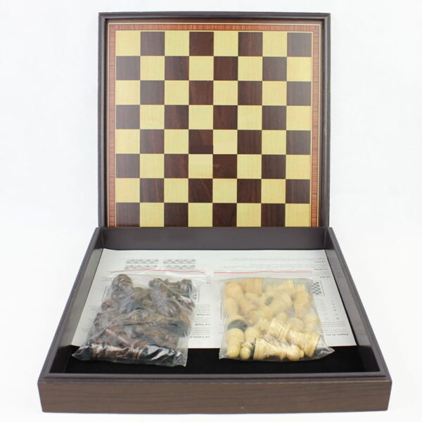 New Hot High Quality Board Games Wooden Chess Set Box Wooden Table Natural Green Paint Desktop 310*310*53mm qenueson Buy Online 