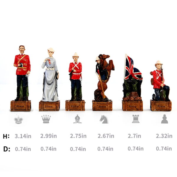 Chess Set Theme of Anglo Zulu War Chess Sets  Resin Doll Chess Pieces Wooden Board Child Game Chess Set Luxury Themed Chess Buy Online 