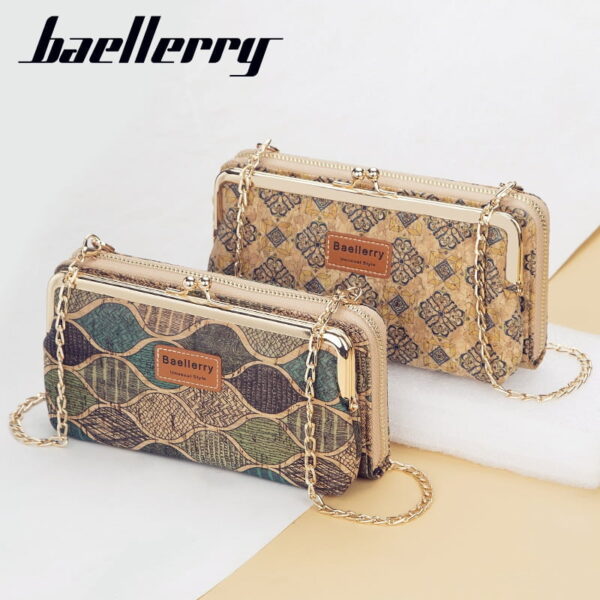 Baellerry Women's Wallet New Lady Phone Bag Zipper Handbag Purse Long Wristlet Wallets Clutch Messenger Wood Shoulder Straps Bag Buy Online 