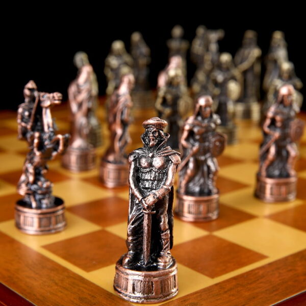 Chess Set Free Shipping High Quality  Tin Zinc Alloy Metal  Knight Characters Chess Sets  32 Chess Pieces Chess Set Luxury Buy Online 