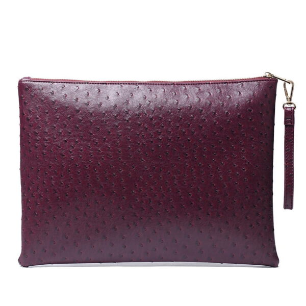 Women Large Leather Clutch Pouch Crocodile Ostrich Envelope Wristlet Bag Fashion Python Laptop Bag For Macbook Pouch Bag Buy Online 