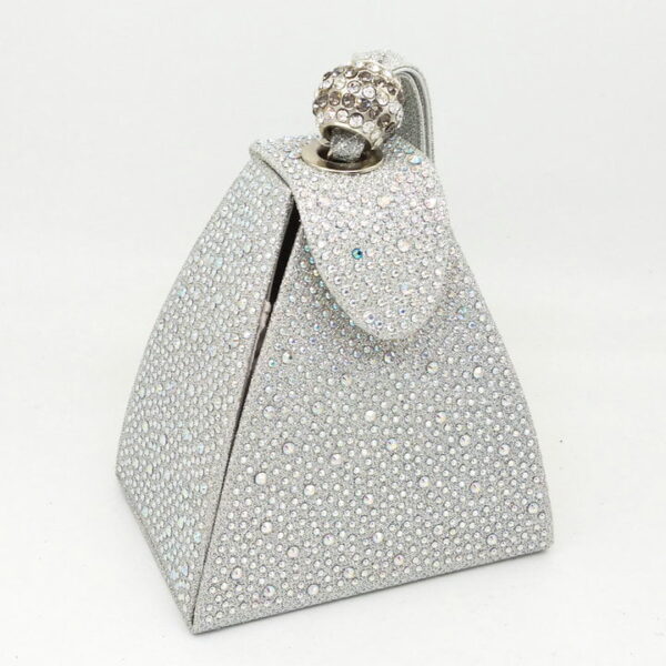 Vintage Diamond Bridal Wedding Purse Mini Gray Pyramid Party Handbags Women Bag Wristlets Clutches Crystal Evening Clutch Bags Buy Online 