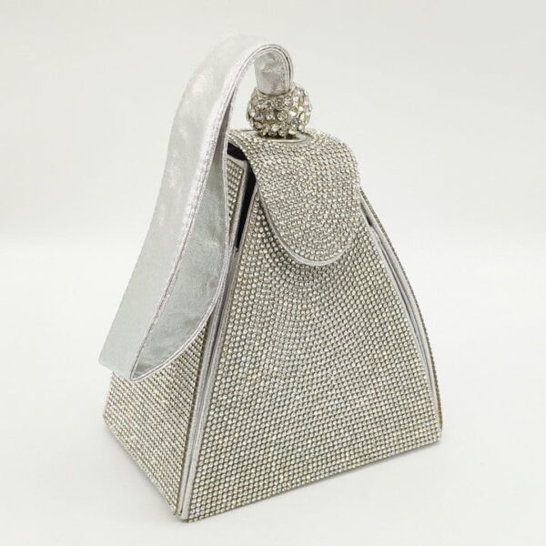Dazzling Fashion Pyramid Crystal Clutch Evening Bags For Women 2020 Designer Evening Wedding Wristlets Handbags Buy Online 