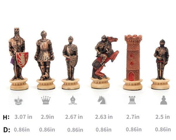 Chess Set Middle Ages Knight Battle Theme Chess Setportable Traveling Intelligence Game Chess Set Luxury Themed Chess Buy Online 
